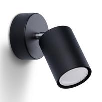 Sieninis šviestuvas  SOLLUX LEMMI 1 BLACK,  1xGU10  Led max 12W