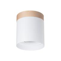 Lubinis šviestuvas SOLLUX RIF, 1xGU10, max 10 W LED, balta/natūrali mediena