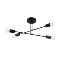 Lubinis šviestuvas NORAH 4, 4xE27, max 15 W LED, juodas