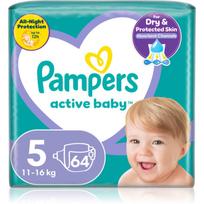 Pampers Active Baby Size 5 vienkartinės sauskelnės 11-16 kg 64 vnt.