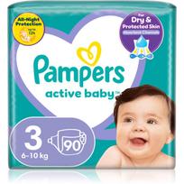 Pampers Active Baby Size 3 vienkartinės sauskelnės 6-10 kg 90 vnt.
