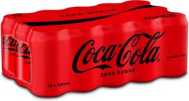 Coca-Cola Zero Soft Drink 330 ml, 15-pack