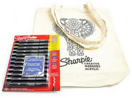 12 spalvų Sharpie Creative akrilo markerių rinkinys su maišeliu Elephant dažymui
