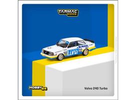 Tarmac Modeliukas 1/64 1984 Volvo 240 Turbo #22 Ulf Granberg/Robert L. Kvist Winner ETCC Zolder, white/blue