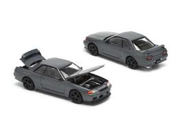 Pop Race Modeliukas 1/64 Nissan Skyline GT-R R32, gun metal metallic (yra Sandėlyje)