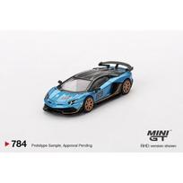 Mini GT Modeliukas 1/64 2023 Lamborghini Aventador SVJ 63, blue aegir