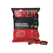 Ekologiškos liofilizuotos braškės juodajame šokolade | Cocoa (40 g)