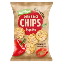 Kukurūzų ir ryžių traškučiai su paprika, be glitimo | Benlian (50 g)