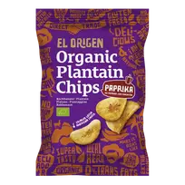 Ekologiški plantainio traškučiai su paprika | El Origen (80 g)