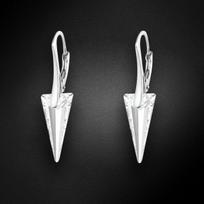 Sidabriniai auskarai moterims DiamondSky „Spike“ su Swarovski kristalais