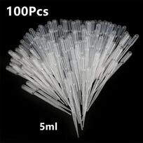 100 vnt./partija Laboratorinė pipetė 5 ml Plastikinis vienkartinis graduotas indas Skysčio lašintuvas Įranga Šiaudelis Makiažo įrankiai 5ml