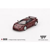 Mini GT Modeliukas 1/64 1995 Bugatti EB110 GT, dark red metallic