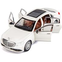 1/24 mastelio Benz E300 žaislinis automobilio lydinys, liejamas atgal, traukiamas automobilio modelis su lengvomis ir garsinėmis žaislinėmis transporto priemonėmis suaugusiems berniukams mergaitėms dovanų žaislas 1/24-Size:21*7.3*6cm balta