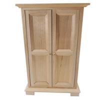 1/12 Lėlių namelis medinės spintos priedai Modelis žaislas Mini spintelė kambariui, lėlių namelio kraštovaizdžio dekoravimas 9.5*3.8*15.4cm smėlis