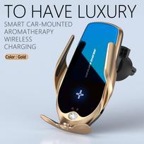 15w Fast Wireless Charge Car Holder Qi Charge Mount With Magnetic Head Universal For Mobile Phone 360 Rotation Airvent Bracket as picture auksas
