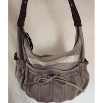Sweet Cool Bow Canvas Shoulder Bags Women Vintage Drawstring Chic Casual Crossbody Bag Ladies Retro Messenger Bag Bolsos žalia