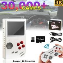 K8 vaizdo žaidimų konsolė, integruota 30 000 klasikinių žaidimų su dviem belaidžiais valdikliais 4K HD namų TV Game Stick 3D retro konsolė, skirta PSP Dual Handle 64G-20000 Games