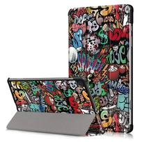 Grafiti spalvos atverčiamas dėklas "Smart Leather" planšetei Samsung Tab A9 8.7 X110 / X115