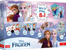 TREFL  FROZEN 8in1 Mix&play stalo žaidimų rinkinys