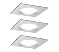Paulmann 93895 - KOMPLEKTAS 3xLED/6W IP44 Pritemdomas įleidžiamas lubinis šviestuvas NOVA 230V