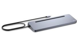 USB-C dokas - I-TEC - Ergonomiška 4K - 3 monitoriai - 100W - Metalas
