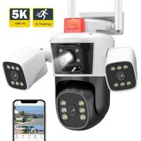 6K 12MP WiFi IP kamera lauko trijų objektyvų panoraminis vaizdas PTZ IP kamera AI sekimas saugos apsauga CCTV vaizdo stebėjimas EU Plug