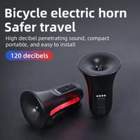 120DB dviračio garso signalas dviračiui Garsinis durų skambutis Elektrinis dviračio skambutis Garsus USB įkrovimas dviračio garso signalas elektrinis paspirtukas garso signalas vairas juoda