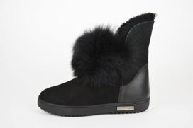 Ugg batai su kailiu Evromoda 9022 40 Juoda zomša 41 juoda
