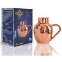 Royal Surahi Design Copper Jug Pitcher, Storage and Serving Water, Health Benefits (1600 ml)