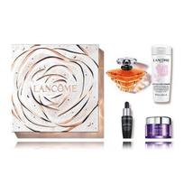 Kosmetikos rinkinys Lancome Tresor EDP moterims: kvapusis vanduo 100 ml + valomasis pienelis 50 ml + serumas 7 ml + kremas 15 ml