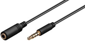 MicroConnect Headphone  AND  Audio Cable, 1m 3.5mm Minijack extension Cable