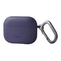 UNIQ Silikoninis dėklas Nexo AirPods Pro 2 gen + ausų kabliukai purpurinis