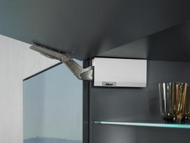 BLUM Aventos HK TOP pakėlimo mechanizmas su švelnaus uždarymo funkcija baltas 3 lygis, 1730-5200