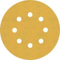 Šlifavimo popierius BOSCH Expert C470, vibraciniams šlifuokliams, 8 skylių, 125mm, G320, 5vnt.