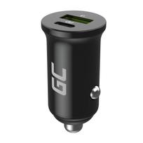 Green Cell Autoladegerät 38W GC PowerRide Nano38 su USB-C USB-A Maitinimo tiekimas ir Ultra Charge Schnellladung