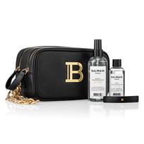 BALMAIN HAIR dovanų krepšelis / Signature Pouch Black & Gold FW22