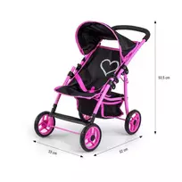 Milly Mally Lėlių vežimėlis Natalie Prestige Black