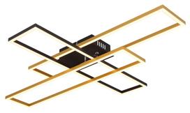 Lubinis LED šviestuvas GLOBO DAKARI, 40W,3000K,4230lm,matinės juodos/aukso sp, 9,5x60x80cm