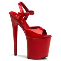 Pleaser Flamingo-809 Red Pat/Red 37