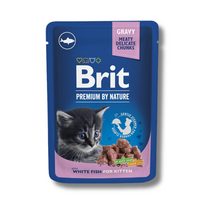 Brit Premium White Fish Kitten konservai kačiukams iki 1 metų, 24 x 100 g