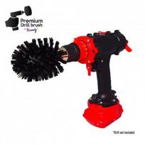 Profesionalus valymo šepetys Premium Drill Brush by Kornely, ypač kietas, juodas
