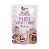 Brit Care Mini konservai su vištienos ir tuno filė mažų veislių šunims, 24 x 85 g