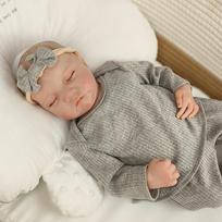 48 cm naujagimio lėlė Levi Reborn mieganti minkšta silikoninė lanksti 3D odos atspalvis su matomomis venomis rankų dažų plaukų lėlė 48cm