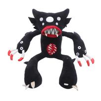 Playtime Huggy Wuggy pliušinis žaislas, pliušinis žaislas voras, aguonų žaidimo pliušinis žaislas, animacinis filmas žaidimo gerbėjams Audinys lėlė Minkšta madinga tekstilė gerbėjams ir draugams 30cm juoda/raudona