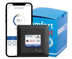 Termostatas Comfort Touch Wi-Fi, bluetooth, su grindų ir patalpos temperatūros jutikliais