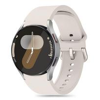 Kreminės spalvos apyrankė "Tech-Protect Silicone" laikrodžiui Samsung Galaxy Watch 4 / 5 / 5 PRO / 6 / 7 / FE