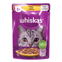 Konservuotas ėdalas katėms WHISKAS, su vištiena, 85g