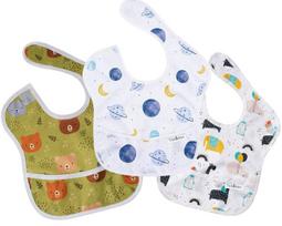 Vandeniui nepralaidus seilinukas Baby Planet su kišene 6-24 mėn, 3 vnt.