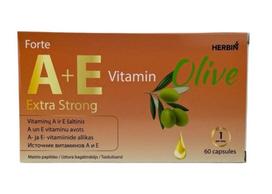 Herbin Vitaminai A E strong alyvuogių aliejuje (retinolio palmitatas), 60 kapsulių