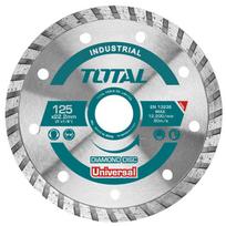 Deimantinis pjovimo diskas Turbo TOTAL, 125x22mm, segmento plotis 10mm, TAC2131251